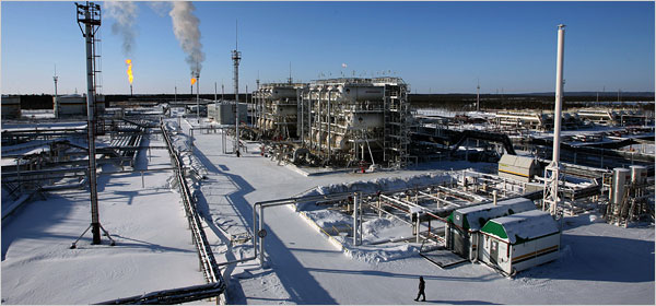 Refinery in Snow